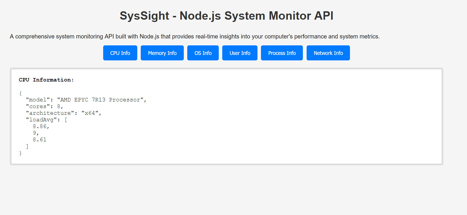 SysSight system monitoring